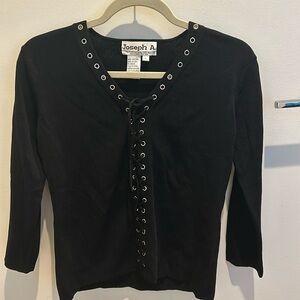 Joseph A. Black Top Size L